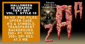Halloween Graphic Text Set Vol 1 Set 10